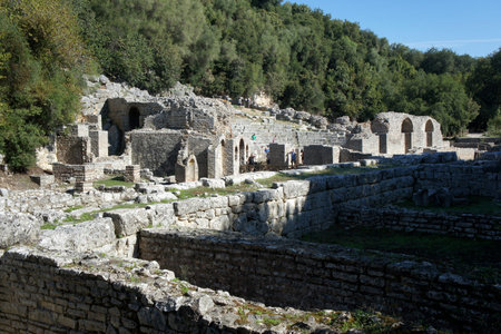 Albania.Butrint.Ancient city ruins.