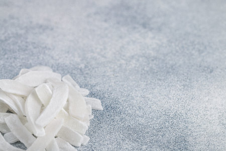 Coconut slices of crunch strips.