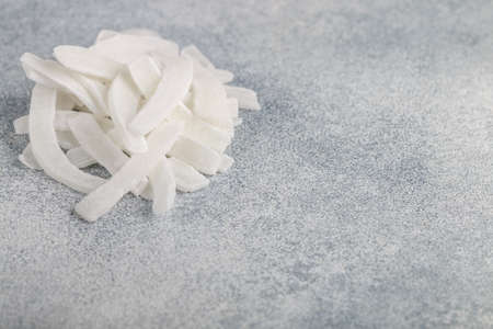 Coconut slices of crunch strips.の写真素材