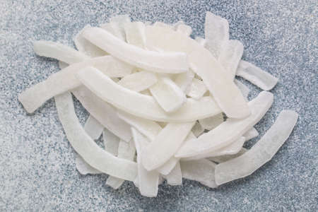 Coconut slices of crunch strips.の写真素材
