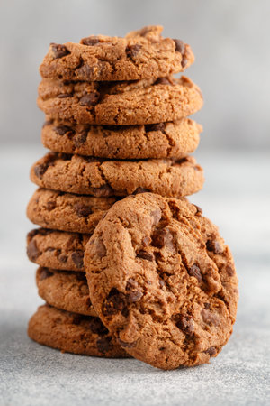 Freshly baked homemade crunchy cookies with chocolate chips, peanut butter or salted caramel. A...
