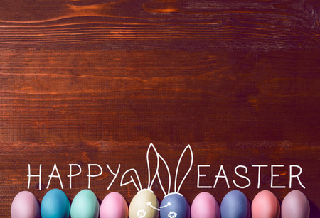 a festive Easter composition. view from above. concept of the spring and the feast of the Passover