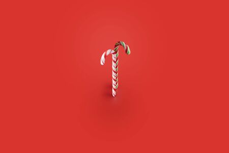 christmas pattern with cane lollipopの写真素材