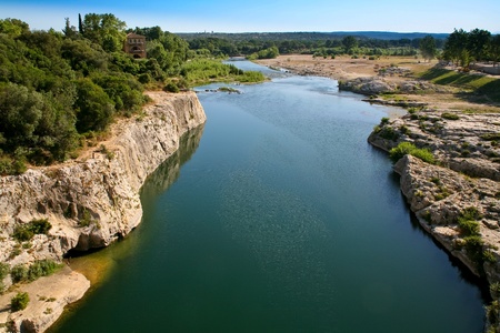 valley of Gard river, Franceの写真素材
