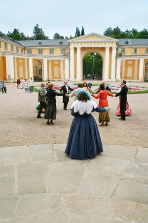 fancy-dress dance in Arhangelskoe estate on August 23, 2009 in Moscow, Russiaのeditorial素材