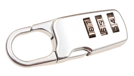 steel combination lock close-up