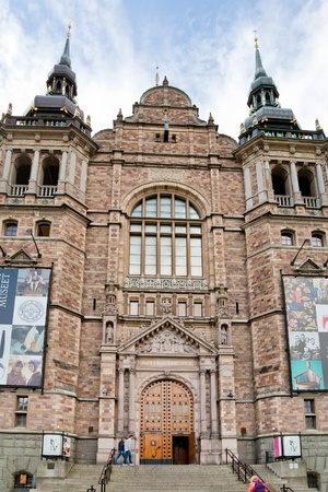 facade of Nordic Museum in Stockholm, Sweden on September 8, 2011のeditorial素材