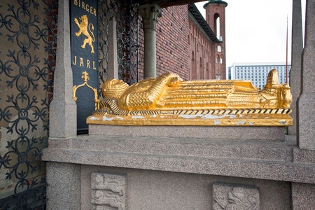 Birger Jarl Tomb at Stadshuset, Stockholm City Hall, Swedenの写真素材