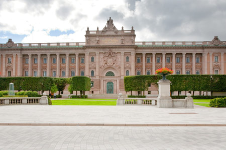 view on The Riksdag building - swedish parliament, Stockholm, Sweden
