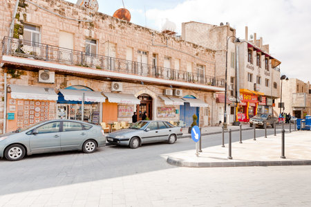 MADABA, JORDAN - FEBRUARY,20: street in town Madaba, Jordan on February 20, 2012. Town Madaba is...
