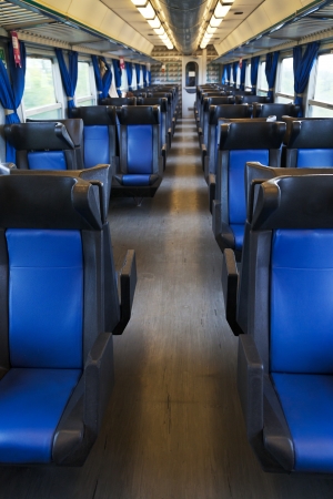 seats and interior of wagon trainのeditorial素材