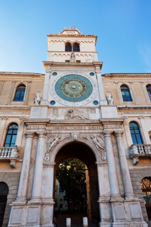 arch in clock tower of Palazzo del Capitanio in Padua, Italyのeditorial素材