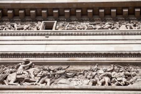 decoration of upper frieze of Triumphal Arch in Parisのeditorial素材