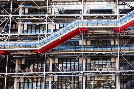 PARIS, FRANCE - MARCH 9: facade of Center Georges Pompidou. The Centre the third most visited Paris attraction with about 5.5 million visitors per year, in Paris, France on March 9, 2013のeditorial素材