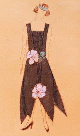 fashion of 20th Century - summer women dress of the early 20th centuryの写真素材