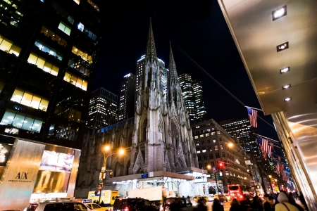 NEW YORK CITY, USA - FEBRUARY 4: St. Patrickâs Cathedral in New York, USA on February 04, 2010. The cathedral was completed in 1878 and dedicated on May 25, 1879のeditorial素材