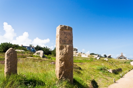 brittany country landscape in summer dayの写真素材