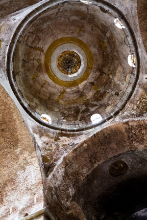 ISTANBUL, TURKEY - SEPTEMBER 12: dome of Aya Irine Kilisesi church in Istanbul on September 12, 2010. Hagia Irene is the most ancient Byzantine church in Istanbul, Turkeyのeditorial素材