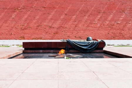 MOSCOW, RUSSIA - JULY 12: Tomb of the Unknown Soldier in Moscow, Russia on July 12, 2013. It is war memorial near Kremlin Wall, dedicated to the Soviet soldiers killed during World War IIのeditorial素材