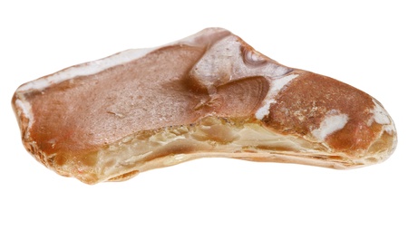 Flint stone isolated on white backgroundの写真素材