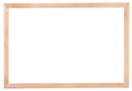 new simple narrow picture frame with cutout canvas isolated on white backgroundの写真素材