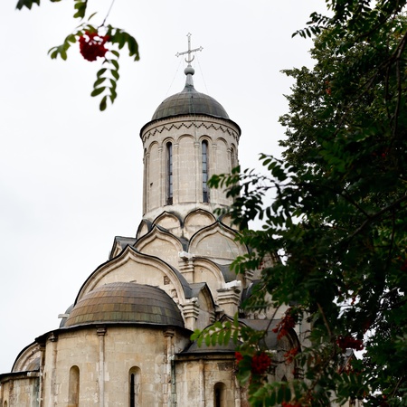 old church in Andronikov Monastery in Moscow, Russiaの写真素材