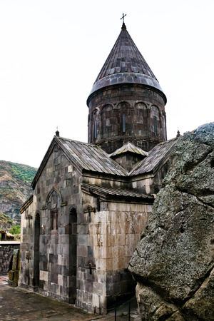 Katoghiken church of medieval geghard monastery in Armeniaの写真素材