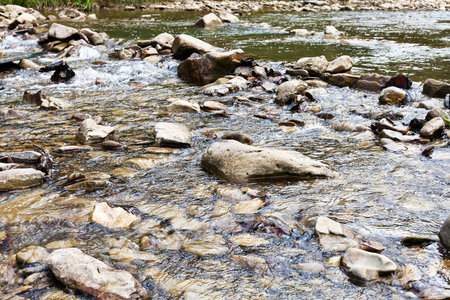 Cossack ford at Abin river in caucasus mountains