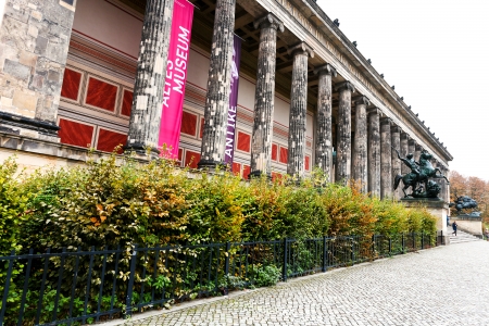 BERLIN, GERMANY - OCTOBER 16: facade of Altes Museum (Old Museum) in Berlin, Germany on October 16, 2013. The museum was built between 1823 and 1830 by the architect Karl Friedrich Schinkelのeditorial素材