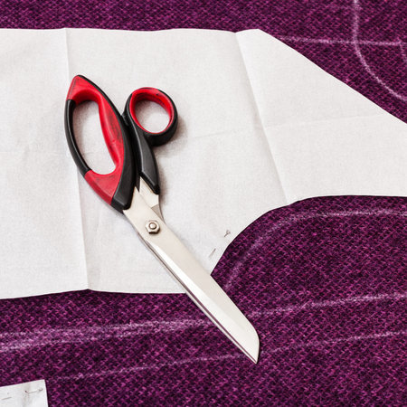tailor shear on paper pattern cutting form for of woollen dress