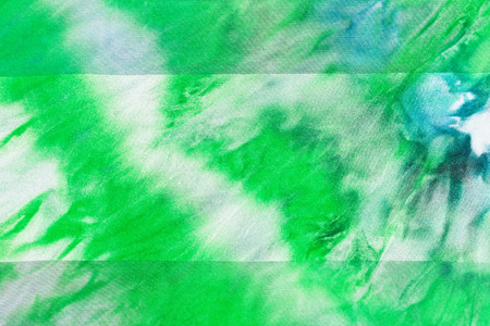 batik - abstract green striped pattern on silk fabricの写真素材