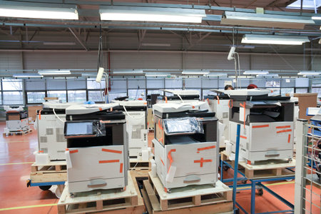 production of office devices on factory