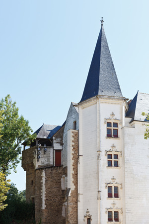 NANTES, FRANCE - JULY 25, 2014: palace in Castle of the Dukes of Brittany in Nantes, France. The Castle it served as the centre of the historical province of Brittany until its separation in 1941のeditorial素材