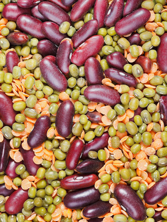 food background from dried beans blend close upの写真素材