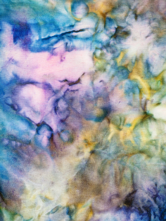 textile background - abstract colored silk nodular batikの写真素材