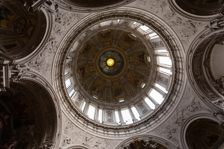 BERLIN, GERMANY - SEPTEMBER 13, 2017: dome of Berlin cathedral (Berliner Dom). The current building was finished in 1905.のeditorial素材