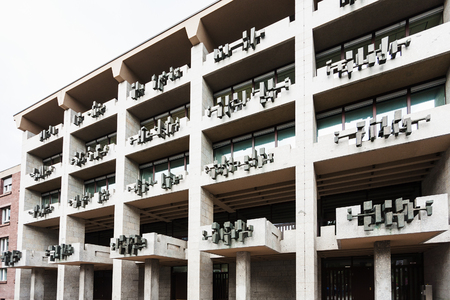 travel to Germany - facade of building on Old Market (Alter Markt) square in Cologne city in septemberのeditorial素材