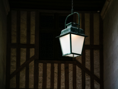 CHAMBORD, FRANCE - JULY 7, 2010: old lantern in castle Chateau de Chambord. Chambord is the largest chateau in the Loire Valley, it was built as a hunting palace in 1519-1547 for Francis Iのeditorial素材