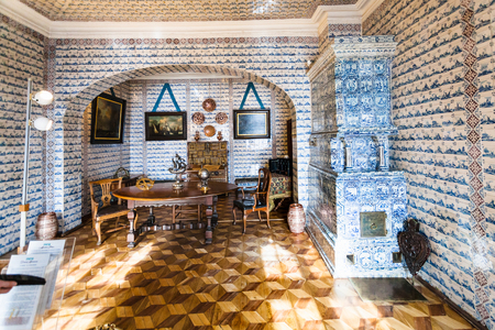 SAINT PETERSBURG, RUSSIA - MARCH 18, 2018: room interior in Menshikov Palace on Universitetskaya Embankment of Vasilievsky Island in St Petersburg city. It was the first stone building in the townのeditorial素材