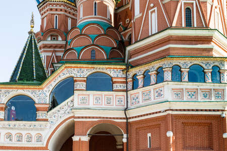 MOSCOW, RUSSIA - SEPTEMBER 27, 2020: gallery of museum in Saint Basil's Cathedral (Pokrovsky Cathedral) on Red Square of Moscow city. The church was built from 1555 to 1561のeditorial素材