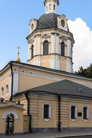 Moscow, Russia - August 23, 2021: Church of Nicholas the Wonderworker (Nikolaaya Chudotvortsa) in...