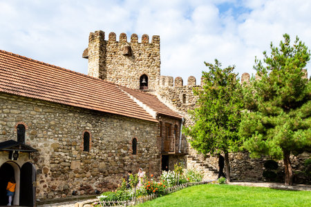Ninotsminda, Georgia - September 24, 2023: church in nunnery in Ninotsminda Cathedral area in...