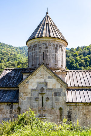 building of St. Astvatsatsin Church in Haghartsin Monastery near town of Dilijan in Tavush Province...