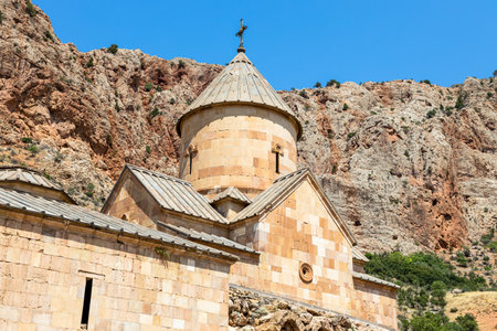 building of Surb Karapet (St. John the Baptist) church in Noravank monastery in Vayots Dzor Provinces, Armenia on sunny summer dayの写真素材
