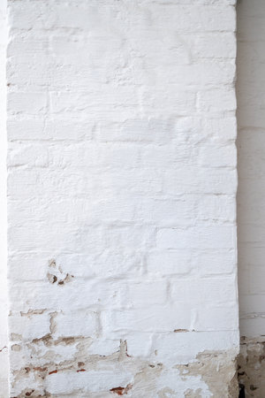 white brick wallの写真素材
