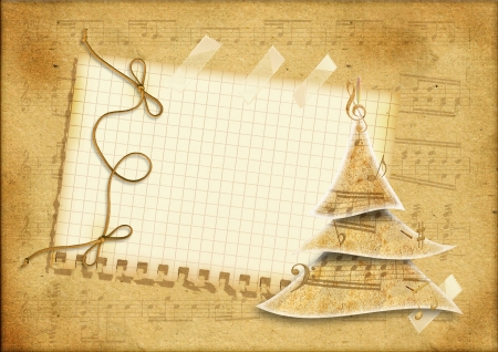 Vintage Christmas postcardの写真素材