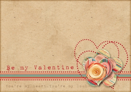 Be my Valentine  Retro card の写真素材
