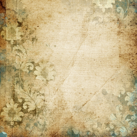 grunge floral background with space for text or image の写真素材