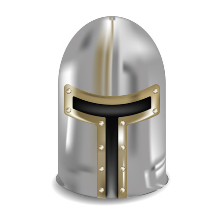 medieval helmet for head protection with slits for the eyes and mouth vectorのイラスト素材