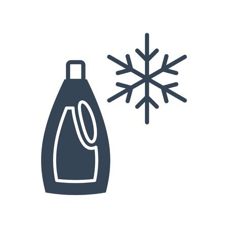 black icon laundry detergent, cleaner, conditionerのイラスト素材